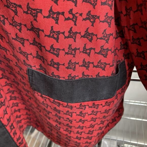 Vintage 80’s GoSilk Women's Long Black Red Check Jacket Size 3X Retro Slouchy - Picture 8 of 16